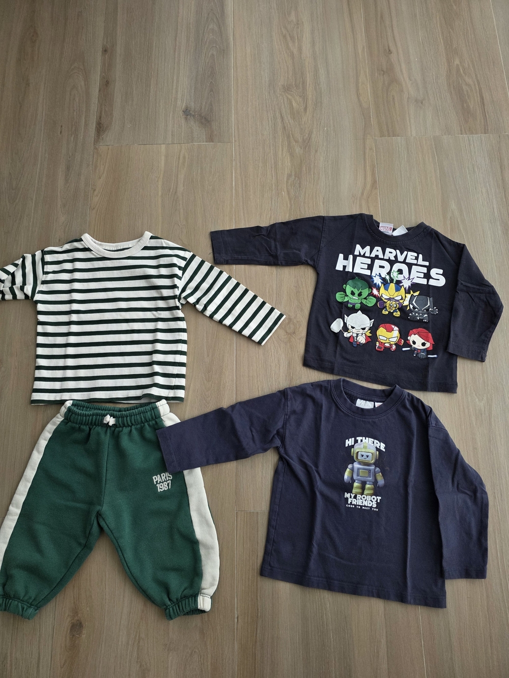 Zara Toddler Boy Bundle 1½ Years (86 cm) | 4 Pieces | Marvel & Basics